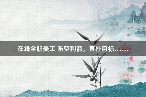 在线全职美工 防空利箭，直扑目标……